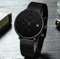 Watches CRRJU Unique Design Luxury Sport Wrist Watch Stainless Steel Mesh Strap Men's Fashion. 