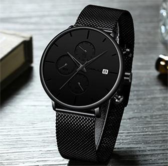 Watches CRRJU Unique Design Luxury Sport Wrist Watch Stainless Steel Mesh Strap Men's Fashion