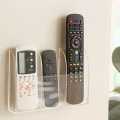 3 Slot Clear Acrylic Wall Mounted Desk TV Air Conditioner Remote Control  Holder. 