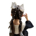 Hair Clips Korean Style Hair Accessories Net Yarn Girls Long Ribbon Hair Bow for Christmas. 