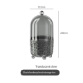 Makeup Brush Holder with Lid 360 Rotating Clear Dustproof Make Up Brushes Container -D Easy to Use. 