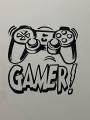 decors -- 1 x 1 Feet -  Gamer Remote Exciting gaming zone game on self adhesive wall sticker vinyl PVC decals decor for bedroom, kids, boys, home office School decoration article. 