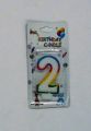 Rainbow Color Outline Number 0 TO 9 Birthday Cake Candle | Number Candle For Birthday And Anniversary Parties | Best Quality| Cheapest Price. 