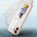 Jizetin (Free Lanyard) for Samsung A10S Back Cover Back Girl Luxury 6D Plating Case Side Pattern Soft Silicone Square Phone Cases. 