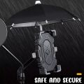 Motorcycle / Bicycle Semi-automatic Contraction Fixing Bracket Phone Holder HT-510. 