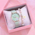 Women Children Watch Quartz Watches 2pcs Set Clocks For Girls Clock WristWatch Women Watches Colorful Relogio Feminino. 