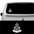Back Screen Car Sticker - UCP University Logo. 