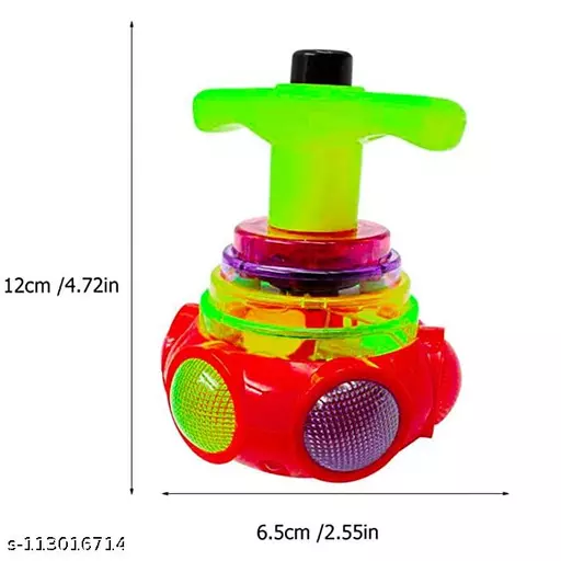 High Quality Lattoo with LED Light & Music - Spinning Tops - Kids toys - Light lattu UFO Shaped Spinning Top - Launcher Lattoo Toy for Kids and Adults with Beautiful LED Flash Lights and Dynamic Music