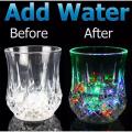 Magic LED Multicolor Changing Flash Light Up Cups Party Glittering Glass Water Flashing Shots Light Drinking Glowing. 