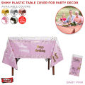 Table Cover For Party Decoration Shiny Solid Colors Waterproof Stain Resistant Disposable Table Runner Wrinkle Free Plastic Sheet For Event Decoration Theme Party Event Decor Birthday Wedding Anniversary Bridal Shower Baby Shower Size 54"x72". 