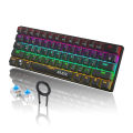61 key Blue Switch Mechanical Keyboard Wireless Bluetooth Type-c Charging Keyboard. 