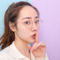 Anti Blue Light Glasses Round Cermin Mata Silau Computer Eyeglasses for Women Men Fashion Metal Frame Specs Korean Style. 