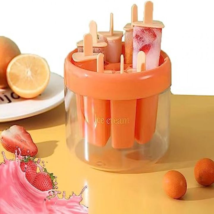 Popsicle Mold 8 Grid Ice Mold Reusable Ice Cream Mold DIY Popsicle Maker