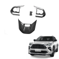 Steering Wheel Cover Trim Kit for Yaris 2023 2024 Southeast Asia Version Interior Spare Parts Carbon Fiber. 