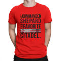 Favorite on the Citadel black T-Shirt for Men Mass Effect Commander Shepard Asari Game Vintage 100% Cotton Tee Shirt. 