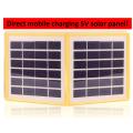 3.4W foldable solar panel with direct 5V mobile/power bank charging. 