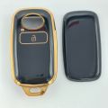 Toyota Raize 2 Button TPU Key Cover -Black/Gold-. 