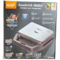 RAF R.553 6 IN 1 Sandwich Maker with 6 different Style Plates/ Panini Grill / Waffle / Patented Sandwich/ Doughnut/ Madeline Board Designs 800 watts. 