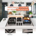 Glam Gas D-Cut Hob | 3 Burner  | Built-In Gas Stove | Kitchen Gas Stove | Choolah. 