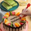Techmanistan 5 Piece's Silicon Writing Pen Cake Decor Tool, Cake Decorating Pen, Chocolate Writing Pen with 4 Patterns of Icing Piping Pen Tips. 