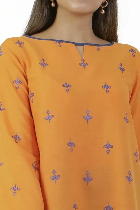 EGO%20Winter%20Collection%202019%20%20Tulips%20%20Orange%20Cotton%20Kurti%20For%20Women%20-%20Image%204