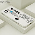 Hontinga for Infinix Hot 10S / Hot 10S NFC Back Cover Cool Astronaut Design Side Design Case Square Edge Liquid Silicone Phone Case. 
