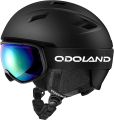 Odoland Snow Ski Helmet and Goggles Set, Sports Helmet and Protective Glasses - Shockproof/Windproof Protective Gear for Skiing, Snowboarding, Snow Sport Helmet(Small). 