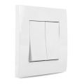 Schneider Vivace 2 Gang Flush Switch white color. 