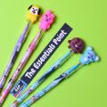 4 x BTS / BT21 pencils - Fancy Lead Bullet Push (sika) Pencil For Kids (Girls and Boys). 