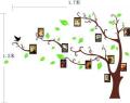 DIY transparent PVC wall stickers AY803a brown tree photo series of three generations of wall stickers wall stickers. 