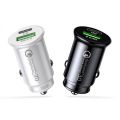 Basics Mini Car Charger with Dual Output, Fast Charging (Type C 20W + Type A 3.0A) Compatible with All Smartphones(White) QC3.0+3.1A Car Charger Fast Charging White  Mini Shape Car Lighter Slot PD 20W USB Type C Charge Mobile Phone. 
