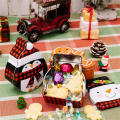 Metal Gift Box Cheerful Decorative Gingerbread Man Santa ClausCartoon Tin Box Multi-color Candy Box for Home Decoration New. 