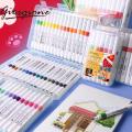 12/24 Colors Acrylic Paint Marker Pen Set for Crafts Fabric Canvas Glass Paper for Students DIY Drawing. 