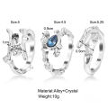 Punk Irregular Rings With Opal Aesthetic Egirl Hollow Vintage Stone Rings For Women Y2k Open Ring Trendy Jewelry. 