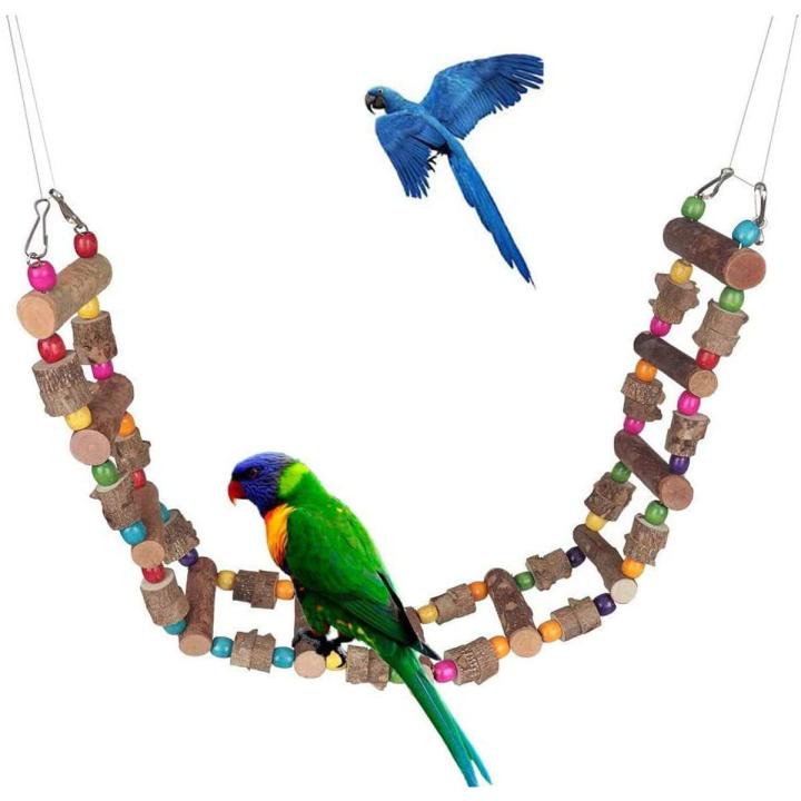 Long ladder Bird Parrot Ladders Toys Chewing Toys Hanging Pet Bird Cage Accessories Hammock Toy for Small Parakeets Cockatiels, Lovebirds, Conures, Macaws, Lovebirds, Finches