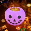 Festive Pumpkin Shaped Candy Bucket Convenient Colorful Snack Box for Halloween Ideal Gift for Southeast Asian Celebrations. 