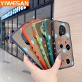 YIWESAN For Infinix Note 7 Infinix X690 Case Cartoon Cute Small Briquette Pattern Thin Shockproof Frosted Transparent Hard Cases Silicone Back Cover. 