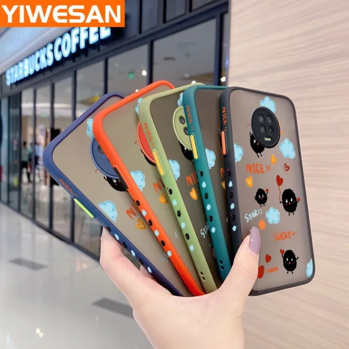YIWESAN%20For%20Infinix%20Note%207%20Infinix%20X690%20Case%20Cartoon%20Cute%20Small%20Briquette%20Pattern%20Thin%20Shockproof%20Frosted%20Transparent%20Hard%20Cases%20Silicone%20Back%20Cover%20-%20Image%204
