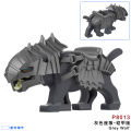 P8011-8014 White Wolf Anime Block Toys Black Wolf Grey Wolf Figure Building Block Mini Toy. 