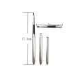 Foldable Silver Lip Makeup Brush Pen Metal Handle Cosmetic Lipstick Applicator Lip Gloss Brush With Protect Cap Maquiagem Tool. 