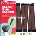 3 Hair Bun Maker, Easy Fast Snap Roll Bun Tool, Original Magic Bun Tool, Donut Hair, Perfect Bun Makers, French Twist Donuts for Updos Kids Women Ballerina Bun Shaper Easybun - Brown. 