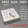 10Pcs R057 6*25mm Fast blow Ceramic Fuse 6x25 Fuse 250V 0.5A 1A 2A 3A 4A 5A 6A 8A 10A 13A 15A 16A 20A 25A 30A. 