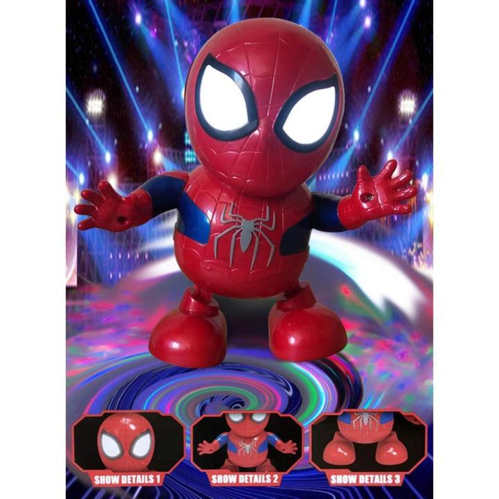 Dancing Spider Man Dance Hero Toys Dancing Robot with Light Music Dancing for Boy Girls Kids Children Gift
