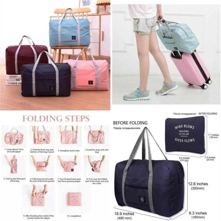 Imported Quality Foldable Travel Bag Travel Duffle Bag Lightweight Waterproof Travel Luggage Bag Random Color