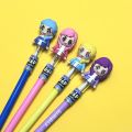 Elsa And Anna (set of 4) - Fancy Lead Bullet Push (sika) Pencil For Kids (Girls and Boys). 