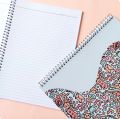 Cute Spiral Notebook A4, Doodle Curve | Lined Notebook | School, University Spiral Notebooks | College Spiral Writing Notepad | 200 Pages NoteBook | University writing book | Spiral Bind Copy |  Subjects | Subject Notepad | Best Notebook. 