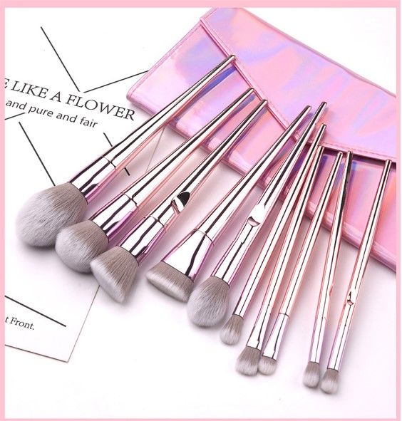 UTC Makeup Brushes, makeup brush set- 10pcs, imported makeup brushes, professional makeup brush kit, high quality makeup brushes, foundation brush, blending brush, eye shadow brushes set, Contouring brush, highlighter brush, cosmetic makeup brush,