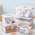 Creative Household Products Transparent Plastic Storage Organizer Portable Enlarged Storage Box Toy Clothes Storage Box. 