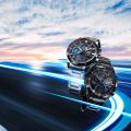 Casio Edifice Mens Silver Stainless Steel Case Round Analog Multi-Function With Black Dial Silver Stainless Steel Bracelet Watch-EQS-940DB-1BVUDF. 