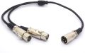 XLR Cable Y Splitter Adapter XLR Male To Dual XLR Female Y Extension Cords for Microphone Audio 50CM (one Male To II Female). 